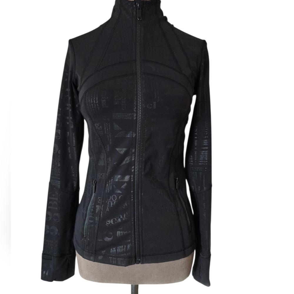 Lululemon Define Jacket LTD ED  20 Year Spark Manifesto Foil Black Black 6